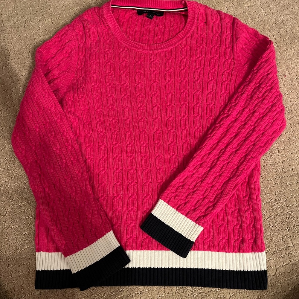 Tommy Hilfiger Pink Cable Knit Sweater